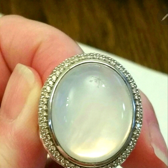 David Yurman Moonstone MOP Ring - Picture 5 of 8